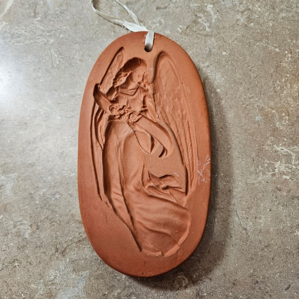 Cotton Press Angel Ornament Terracotta‎ Angel Mold cookie Press Religious Art